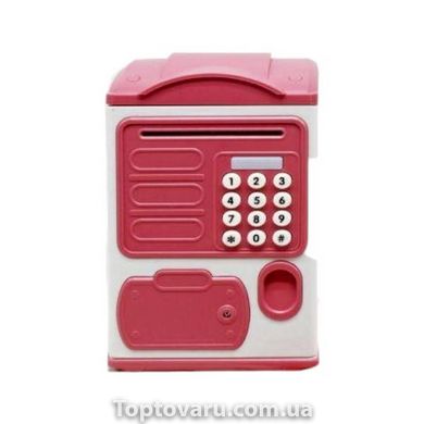 Сейф скарбничка з купюроприймачем та відбитком пальця Saving Box Рожевий 15814 фото