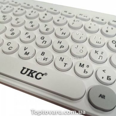 Клавиатура с мышкой UKC белая 11300 фото