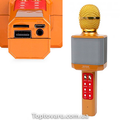 Караоке-мікрофон для дітей WS-1828 Жовтий 8726 фото