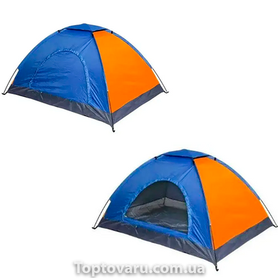 Палатка туристическая на 1 персону размер 200х100см Синяя 8731 фото