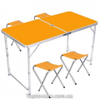 Стол и стулья для пикника Folding Table Оранжевый 727 фото