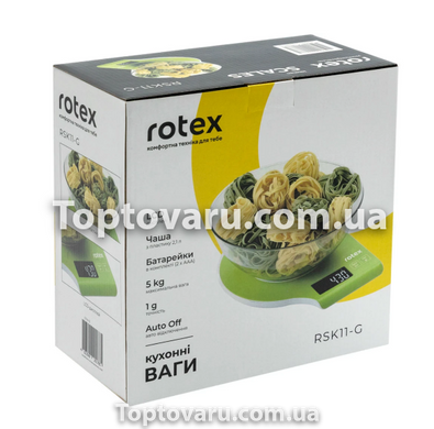 Ваги кухонні ROTEX RSK11-G з чашею 6510 фото