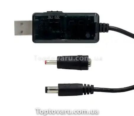 Кабель живлення USB з перемикачем до роутера модему 9В 12В від повербанку powerbank 11454 фото