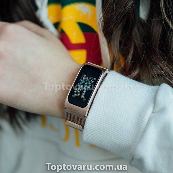 Смарт-годинник жіночий Smart Mioband PRO Gold 14859 фото