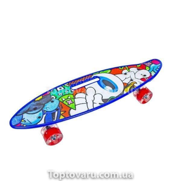 Пенні борд з колесами, що світяться PU Penny Board EYE Гаффіті очей 27418 фото