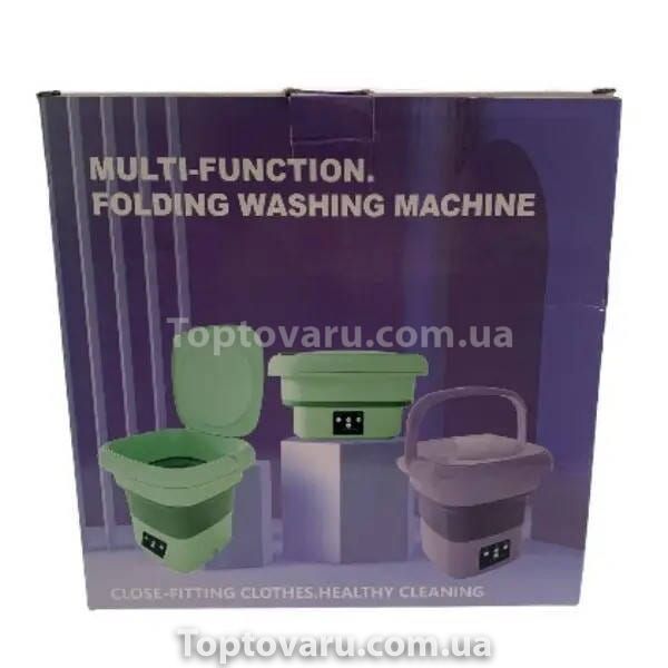 Пральна машинка компактна силіконова складана 2в1 6,5л Folding Washing Machine Рожева 25363 фото