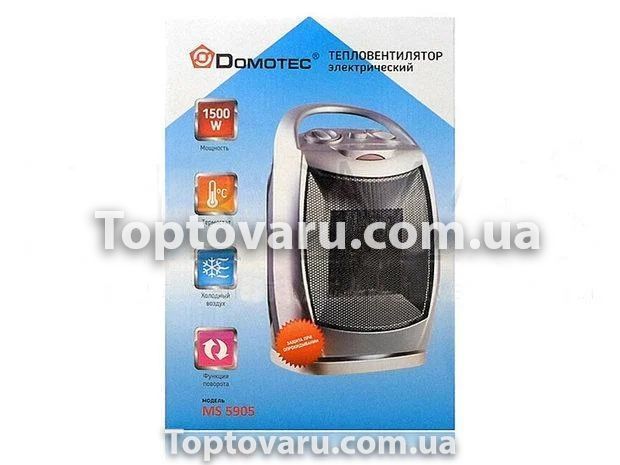 Тепловентилятор керамічний Domotec MS 5905 1500 Вт 6694 фото