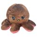 Мягкая игрушка осьминог перевертыш двусторонний «веселый + грустный» Розовый-коричневый 9337 фото 2