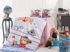 Постельное белье в кроватку для новорожденных Nazenin Sailor Ранфорс Хлопок 17101 фото