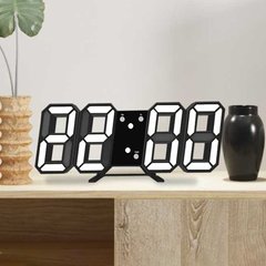 Электронные настольные LED часы с будильником и термометром LY-1089 Черные 6594 фото