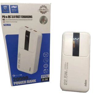 Power bank на два выхода с дисплеем с быстрой зарядкой 20000 mAh INKAX PBQ-07 Белый 19995 фото