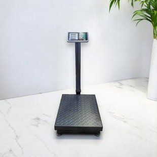 Весы торговые электронные со стойкой 150кг AT-150K Черные 25872 фото
