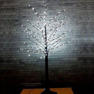 Ночник Дерево 144LED 1,5 м черный ствол, Белый цвет 7473 фото
