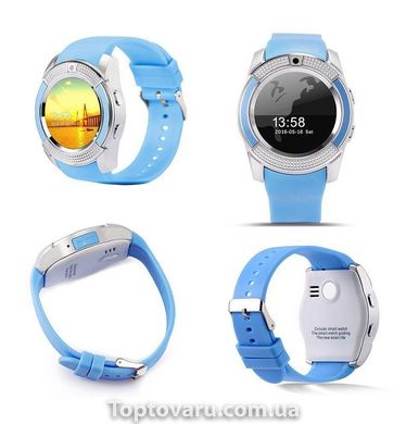 Розумний годинник Smart Watch V8 blue 118 фото