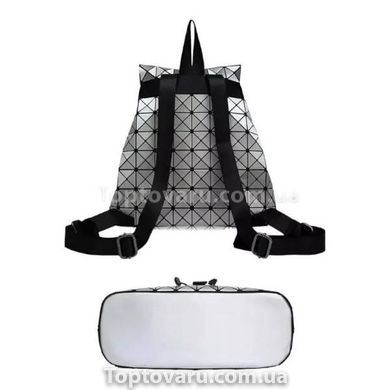 Жіноча сумка-рюкзак геометричний Bao Bao Issey Miyake Сірий 14476 фото