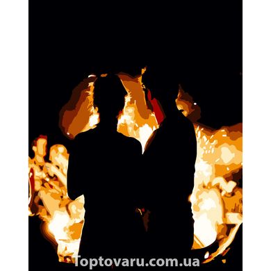 Картина по номерам Strateg ПРЕМИУМ Двое в пламени размером 40х50 см (DY267) DY267-00002 фото