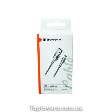 Кабель Mibrand MI-13 Feng World Charging Line USB for Lightning 2A 1m Black/Grey MIDC/13LBG-00001 фото