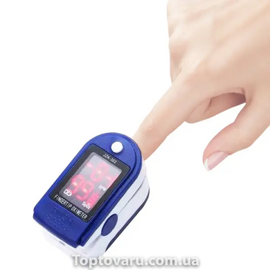 Пульсоксиметр Fingertip Pulse Oximeter LK87 Синій 2521 фото