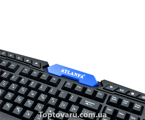 Комплект бездротової клавіатури з мишею ATLANFA AT-8100 Чорний 4064 фото