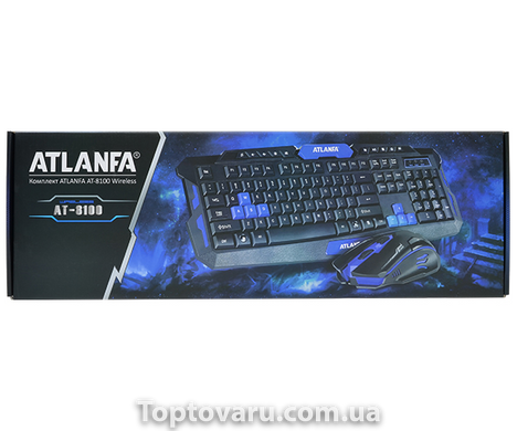 Комплект беспроводной клавиатуры с мышью ATLANFA AT-8100 Черный 4064 фото