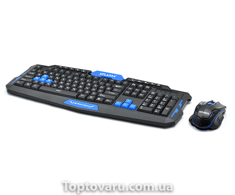 Комплект бездротової клавіатури з мишею ATLANFA AT-8100 Чорний 4064 фото