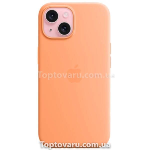 Чохол для смартфона Silicone Full Case AAA MagSafe IC для iPhone 15 Orange 18874 фото