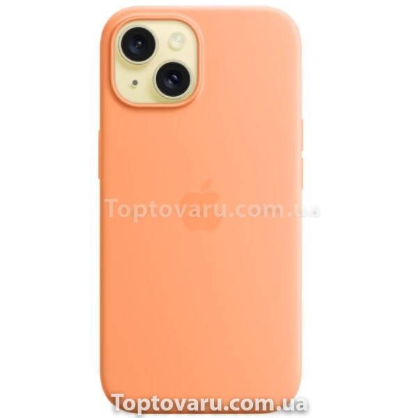 Чохол для смартфона Silicone Full Case AAA MagSafe IC для iPhone 15 Orange 18874 фото