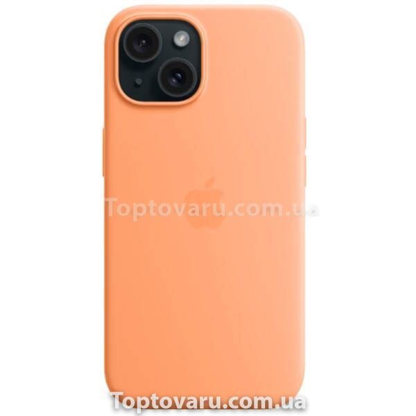 Чохол для смартфона Silicone Full Case AAA MagSafe IC для iPhone 15 Orange 18874 фото