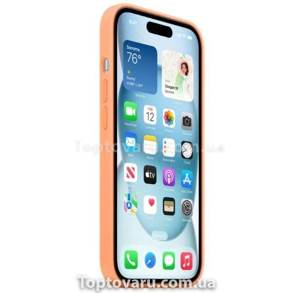 Чохол для смартфона Silicone Full Case AAA MagSafe IC для iPhone 15 Orange 18874 фото