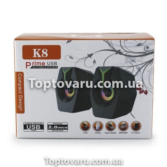 Колонки акустическая компьютерные Prime K8 Черные 5968 фото