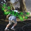 Крылья дракона с подсветкой и со звуком на батарейках Shadow Angel Зеленые