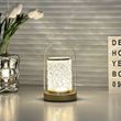 Ночник настольный металлический на батарейках LED D15 Gold