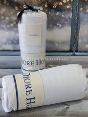 Простынь на резинке(160х200см) Diore White Сатин-страйп Хлопок 15836 фото