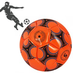 М'яч футбольний PU ламін 891-2 зшитий машинним способом Помаранчевий 2065 фото