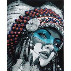 Картина по номерам Strateg ПРЕМИУМ Индейская женщина с лаком размером 40х50 см (SY6807) SY6807-00002 фото