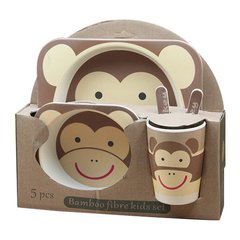 Набір дитячої бамбуковій посуду "Мавпочка" 6950 фото