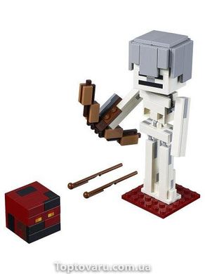 Конструктор Bela My World Minecraft 142 детали "Скелет с кубом магмы" 1237 фото