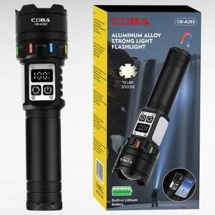 Фонарь аккумуляторный ручной Li-Ion Power Bank, ЗУ Type-C, магнит, zoom NIGHT VISION FLUORESCENCE CB-A282-TG+COB(White+Red) 34197 фото