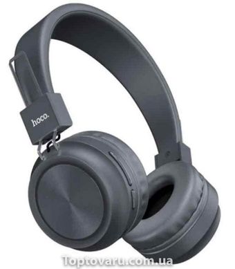 Бездротові MP3 Навушники Bluetooth HOCO Promise W25 сірі 3008 фото