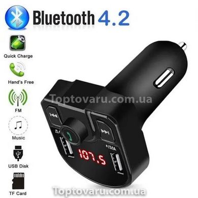 Автомобільний модулятор M9 FM трансмітер Bluetooth MP3 TF card 10403 фото