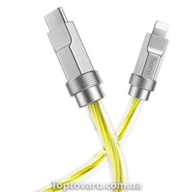 Кабель HOCO U113 Solid PD silicone charging data cable iP Gold 18885 фото