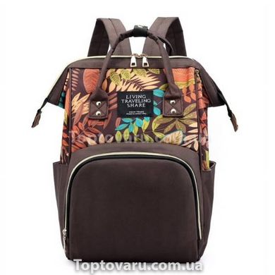 Рюкзак для мам Living Traveling Share Коричневый с рисунком 17328 фото