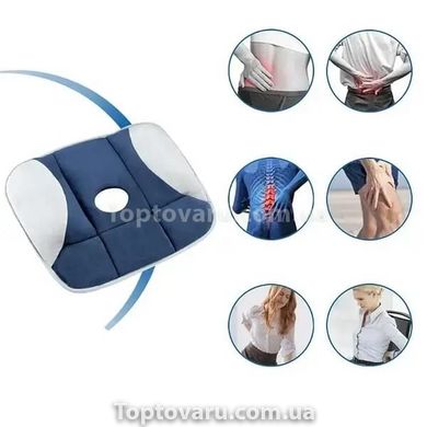Подушка ортопедическая для спины и позвоночника гипоаллергенная Pure Posture Синяя 11981 фото
