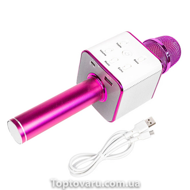 Портативный беспроводной микрофон караоке Q7 без чехла фиолетовый 3956 фото