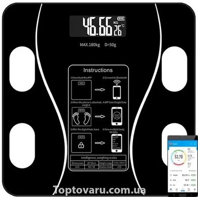 Смарт-весы напольные с приложением 180кг LK-2303-93 11650 фото