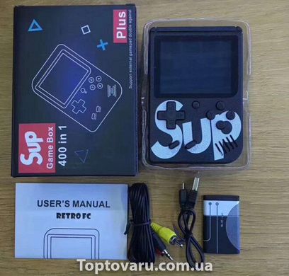 Портативна приставка Retro FC Game Box Sup 400in1 Plus Black + джойстик 1182 фото