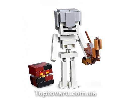 Конструктор Bela My World Minecraft 142 детали "Скелет с кубом магмы" 1237 фото