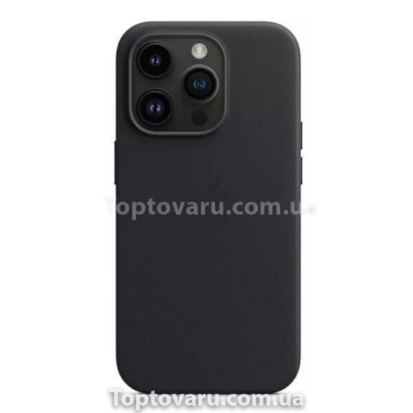 Чохол для смартфона Leather AAA Full Magsafe IC для iPhone 14 Pro Black 18875 фото