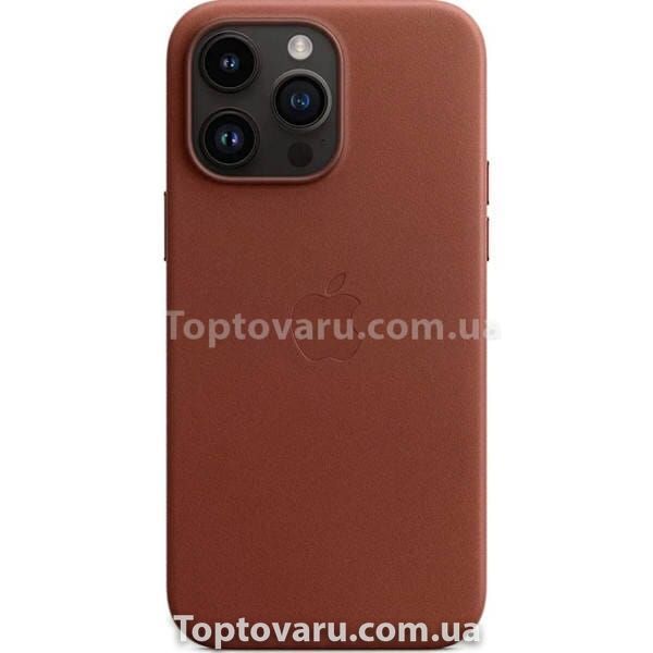 Чехол для смартфона Leather AAA Full Magsafe IC for iPhone 15 Pro Max Saddle Brown 18804 фото
