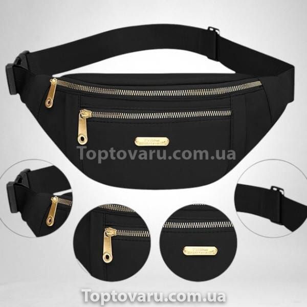Сумка жіноча бананка Womens backpack XL-1211 Чорна 24253 фото
